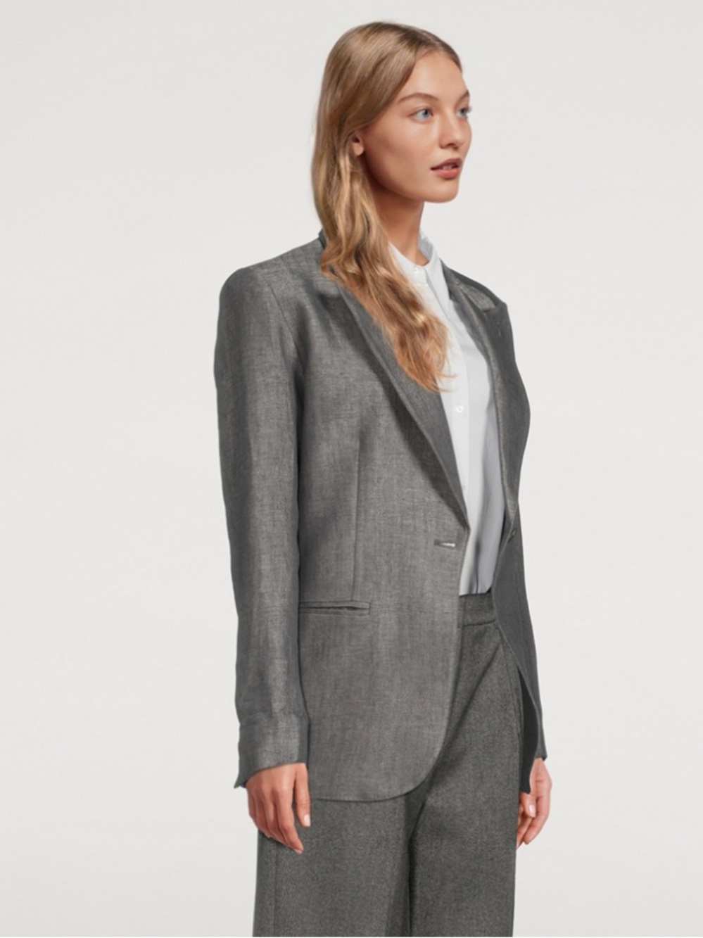 Judith & Charles Full Linen Blazer Size 6